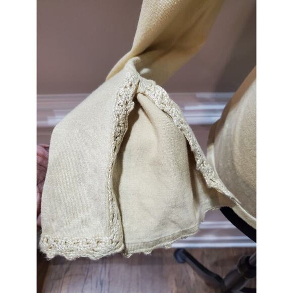 INC International Concepts Womens Beige Rayon Crochet Round Neck Sweater Large - Picture 5 of 14